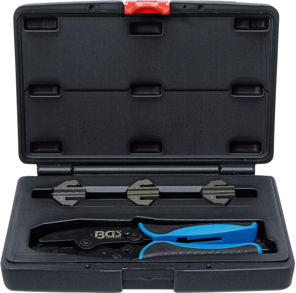 Crimpzangen-Satz | mit 3 Paar Backen | für Solar-Steckverbindungen MC3 / MC4 / Tyco