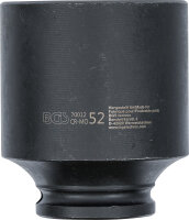 Kraft-Steckschlüssel-Einsatz Sechskant | Antrieb Innenvierkant 12,5 mm (1/2") | SW 52 mm