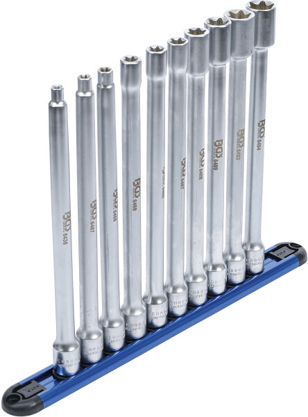 Steckschlüssel-Einsatz-Satz E-Profil | XXL | Antrieb Innenvierkant 10 mm (3/8") | SW E6 - E20 | 10-tlg.