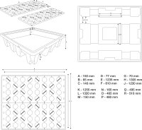 Öl-Auffangwanne | mit Gitterrost | für 4 x 200 l Fässer