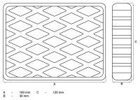 Gummiauflage | für Hebebühnen | 160 x 120 x 30 mm