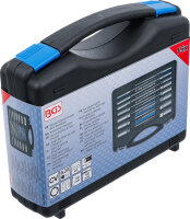 Steckschlüssel-Einsatz-Satz, Sechskant | extra lang | Antrieb Außensechskant 6,3 mm (1/4") | für Bohrmaschinen | SW 5,5 - 19 mm | 15-tlg.