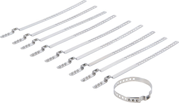 Achsmanschetten-Schellen-Satz | Edelstahl | rostfrei | 7 mm | 20 - 50 mm | 10-tlg.