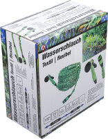 Wasserschlauch | Textil | flexibel | mit Garten-Handbrause mit 7 Funktionen | 7,5 - 22 m