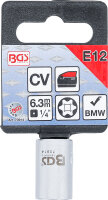 Spezial-Steckschlüssel-Einsatz | E-Profil | Antrieb Innenvierkant 6,3 mm (1/4") | SW E12 | für BMW-Fensterheber