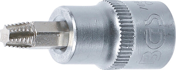 Schraubenausdreher-Bit-Einsatz | Antrieb Innenvierkant 10 mm (3/8") | für defektes T-Profil (für Torx) T30