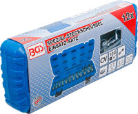 Spezial-Steckschlüssel-Einsatz-Satz, geschlitzt | Antrieb Innenvierkant 10 mm (3/8") | SW 8 - 19 mm | 12-tlg.