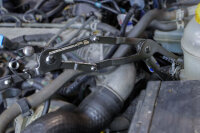 Doppelgelenk-Schlauchklemmenzange | abgewinkelt | 0 - 50 mm | 430 mm