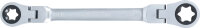 Doppel-Ratschen-Ringschlüssel | abwinkelbar | mit E-Profil Ringköpfen | SW E20 x E24