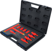 VDE-Bit-Einsatz-Satz | Antrieb Innenvierkant 10 mm (3/8") / 12,5 mm (1/2") | Innensechskant 4 - 10 mm | 10-tlg.
