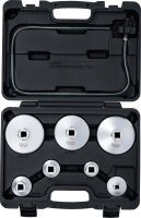 Ölfilterschlüssel-Satz | mit Ölfilter-Ablassschlauch | für VAG, BMW, Citroën, Peugeot, Ford, Mercedes-Benz, Opel, Volvo | 8-tlg.