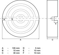 Gummiauflage | für Wagenheber | Ø 105 mm