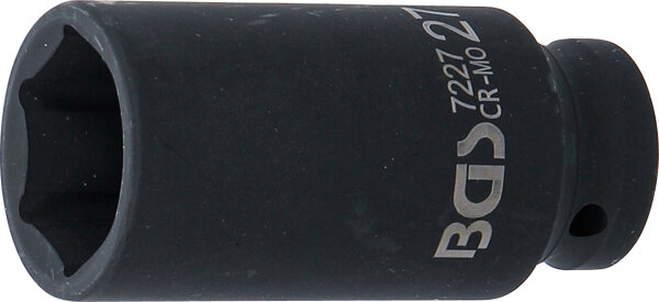 Kraft-Steckschlüssel-Einsatz Sechskant, tief | Antrieb Innenvierkant 12,5 mm (1/2") | SW 27 mm