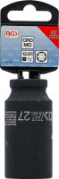 Kraft-Steckschlüssel-Einsatz Sechskant, tief | Antrieb Innenvierkant 12,5 mm (1/2") | SW 27 mm