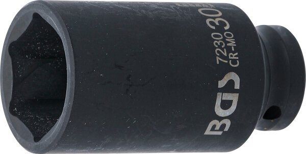 Kraft-Steckschlüssel-Einsatz Sechskant, tief | Antrieb Innenvierkant 12,5 mm (1/2") | SW 30 mm