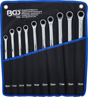 Ratschenring- und Ringschlüssel-Satz | extra lang | SW 10 - 19 mm | 10-tlg.