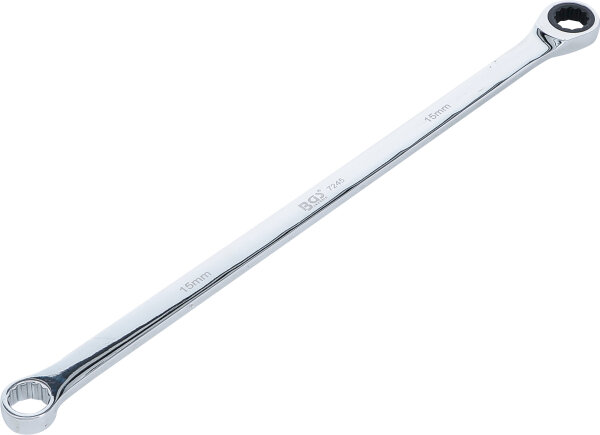 Ratschenring- und Ringschlüssel | extra lang | SW 15 mm