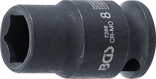 Kraft-Steckschlüssel-Einsatz Sechskant | Antrieb Innenvierkant 6,3 mm (1/4") | SW 8 mm