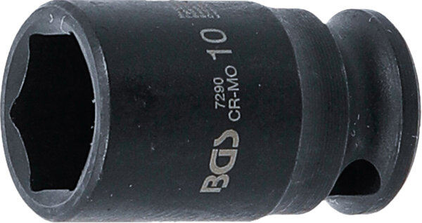 Kraft-Steckschlüssel-Einsatz Sechskant | Antrieb Innenvierkant 6,3 mm (1/4") | SW 10 mm