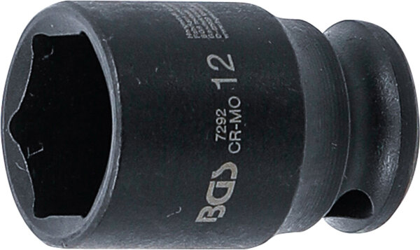 Kraft-Steckschlüssel-Einsatz Sechskant | Antrieb Innenvierkant 6,3 mm (1/4") | SW 12 mm