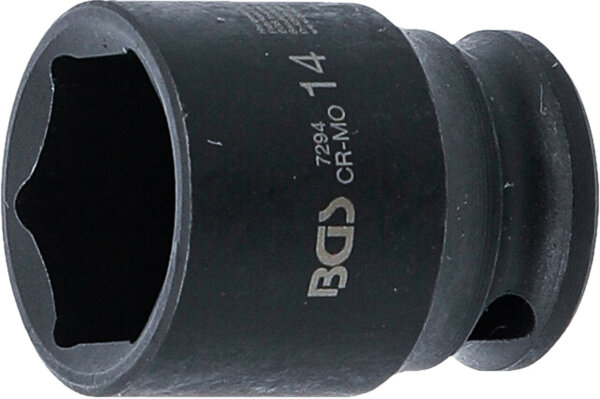 Kraft-Steckschlüssel-Einsatz Sechskant | Antrieb Innenvierkant 6,3 mm (1/4") | SW 14 mm