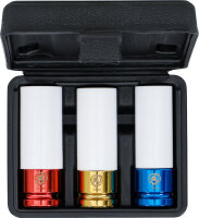 Kraft-Schoneinsatz-Satz | Antrieb Innenvierkant 12,5 mm (1/2") | SW 17 - 19 - 21 mm | 3-tlg.