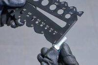 Schrauben- und Gewindeschablone | Zollgrößen | 1/4 - 2"