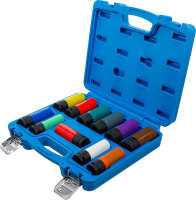 Kraft-Schoneinsatz-Satz | Antrieb Innenvierkant 12,5 mm (1/2") | SW 15 - 27 mm und Spezial-Radschrauben | 11-tlg.