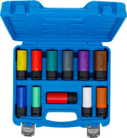 Kraft-Schoneinsatz-Satz | Antrieb Innenvierkant 12,5 mm (1/2") | SW 15 - 27 mm und Spezial-Radschrauben | 11-tlg.