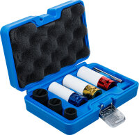 Kraft-Schoneinsatz- und Spiral-Profil-Steckschlüssel-Satz | Antrieb Innenvierkant 12,5 mm (1/2") | SW 17 - 21 mm | 7-tlg.