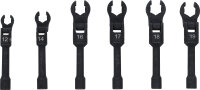 Hahnenfußschlüssel-Satz | Antrieb Innenvierkant 10 mm (3/8") | mit Gelenk | 6-tlg.