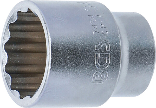 Steckschlüssel-Einsatz Zwölfkant | Antrieb Innenvierkant 20 mm (3/4") | SW 34 mm