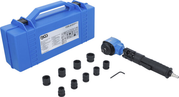 Druckluft-Schlagschrauber | abgewinkelt & Kraft-Steckschlüssel-Satz | 12,5 mm (1/2") | 650 Nm | 10-tlg.