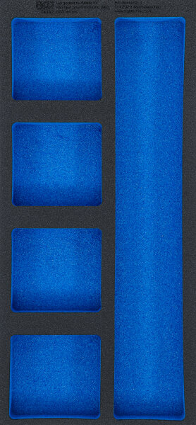 Werkstattwageneinlage 1/3, leer: 5 Ablagefächer | 408 x 189 x 32 mm