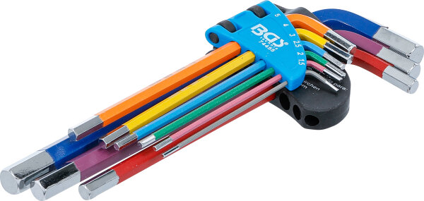 Winkelschlüssel-Satz | Multicolour | Innensechskant 1,5 - 10 mm | 9-tlg.