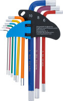 Winkelschlüssel-Satz | Multicolour | Innensechskant 1,5 - 10 mm | 9-tlg.