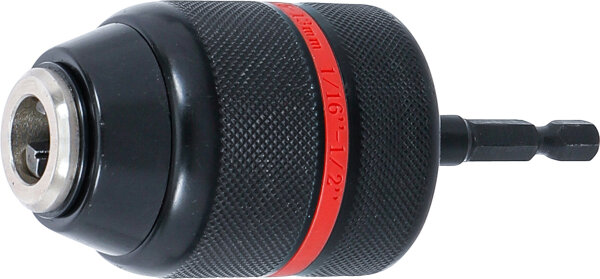 Schnellspannbohrfutter | Metallausführung | Antrieb Außensechskant 6,3 mm (1/4") x 20 UNF | 1,5 - 13 mm