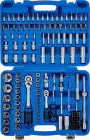 Steckschlüssel-Satz Wellenprofil | Antrieb 6,3 mm (1/4") / 12,5 mm (1/2") | 150-tlg.