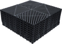 Kunststoff-Fliesen-Satz | Klick-System | 400 x 400 x 18 mm | 10-tlg.