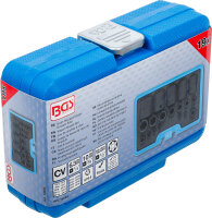 Kraft-Steckschlüssel-Einsatz-Satz | E-Profil Plus | Antrieb Innenvierkant 6,3 mm (1/4"), 10 mm (3/8"), 12,5 mm (1/2") | SW EP4 - E32 | 19-tlg.