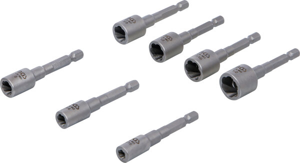 Ausdreh-Satz für Schrauben und Muttern | Antrieb Außensechskant 6,3 mm (1/4") | für Bohrmaschinen | 7-tlg.