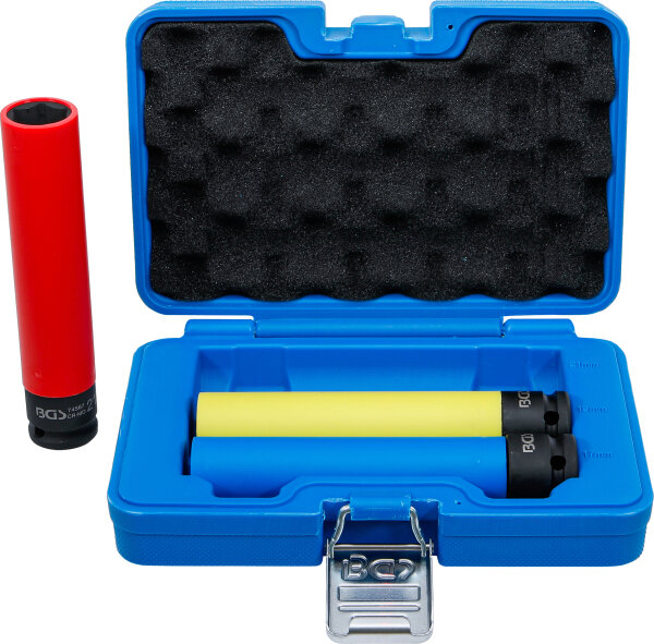 Kraft-Schoneinsatz-Satz | extra tief | Antrieb Innenvierkant 12,5 mm (1/2") | SW 17 / 19 / 21 mm | 3-tlg.