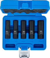 Spiral-Profil-Steckschlüssel-Satz / Schraubenausdreher, tief | Antrieb Innenvierkant 10 mm (3/8") | SW 10 - 16 mm | 5-tlg.