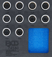 Werkstattwageneinlage 1/6: Felgenschloss-Werkzeug-Satz...