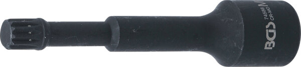 Kraft-Spezial-Bit-Einsatz | Länge 115 mm | Antrieb Innenvierkant 12,5 mm (1/2") | Innenvielzahn (für XZN) M12 | für VAG