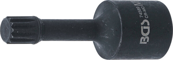 Kraft-Spezial-Bit-Einsatz | Länge 72 mm | Antrieb Innenvierkant 12,5 mm (1/2") | Innenvielzahn (für XZN) M12 | für VAG