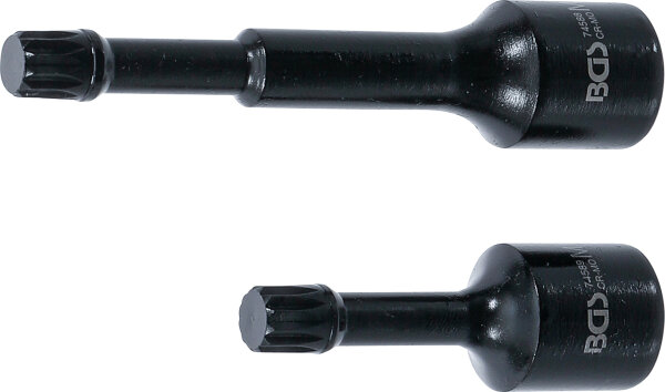 Kraft-Spezial-Bit-Einsatz-Satz | Antrieb Innenvierkant 12,5 mm (1/2") | Innenvielzahn (für XZN) M12 | für VAG | 2-tlg.