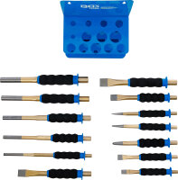 Splintentreiber-/ Körner-/ Flachmeißel-Satz | mit Handschutz | 13-tlg.