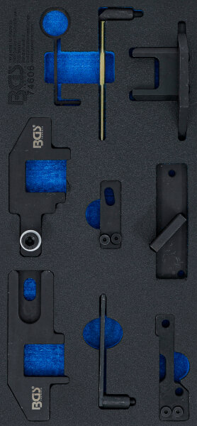 Werkstattwageneinlage 1/3: Motor-Einstellwerkzeug-Satz | für PSA 1.0 EB0 / 1.2 EB2 Benziner