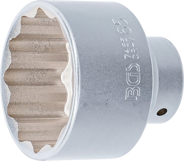 Steckschlüssel-Einsatz Zwölfkant | Antrieb Innenvierkant 20 mm (3/4") | SW 65 mm